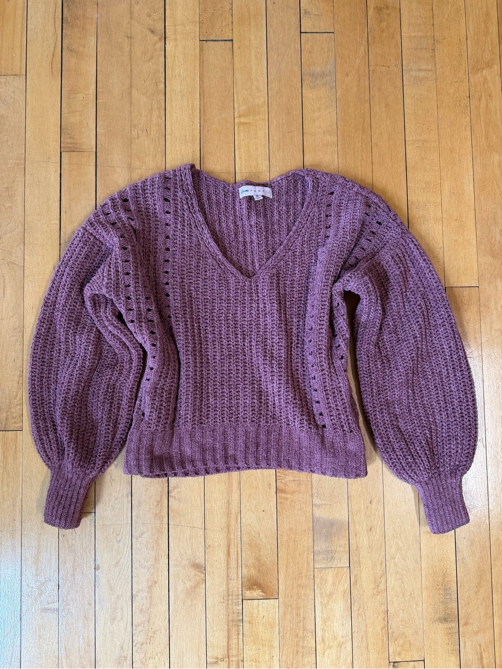 Rose colored cropped sweater